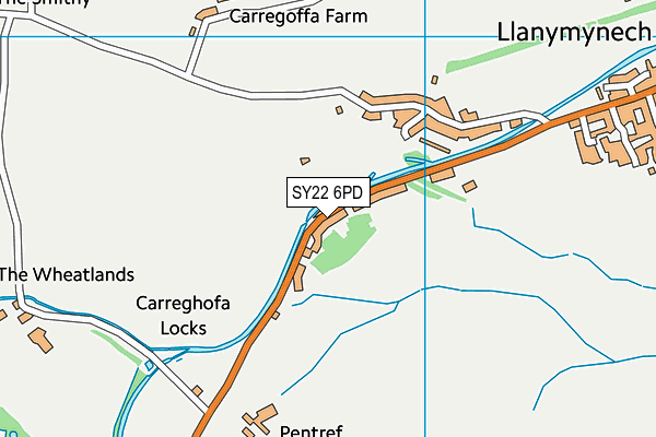 SY22 6PD map - OS VectorMap District (Ordnance Survey)