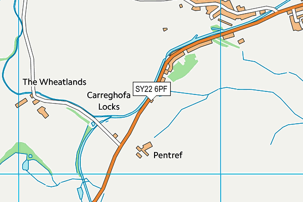 SY22 6PF map - OS VectorMap District (Ordnance Survey)