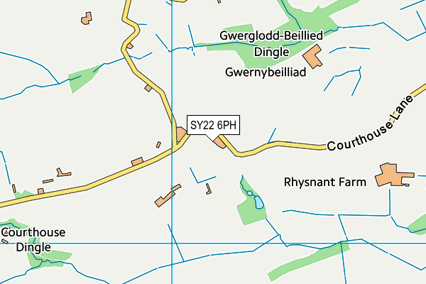 SY22 6PH map - OS VectorMap District (Ordnance Survey)