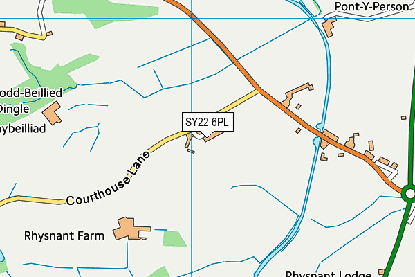 SY22 6PL map - OS VectorMap District (Ordnance Survey)