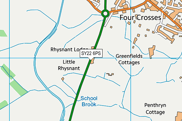 SY22 6PS map - OS VectorMap District (Ordnance Survey)