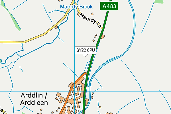 SY22 6PU map - OS VectorMap District (Ordnance Survey)