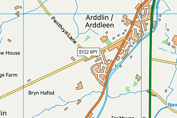 SY22 6PY map - OS VectorMap District (Ordnance Survey)