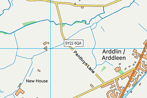 SY22 6QA map - OS VectorMap District (Ordnance Survey)