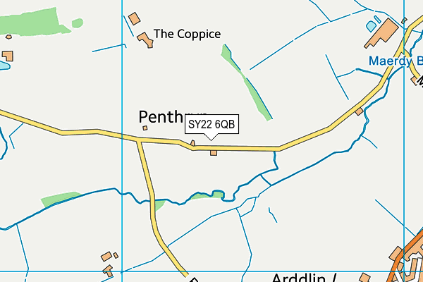 SY22 6QB map - OS VectorMap District (Ordnance Survey)