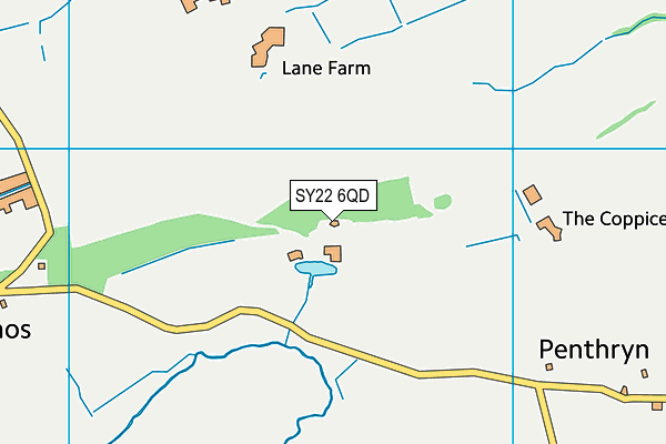 SY22 6QD map - OS VectorMap District (Ordnance Survey)