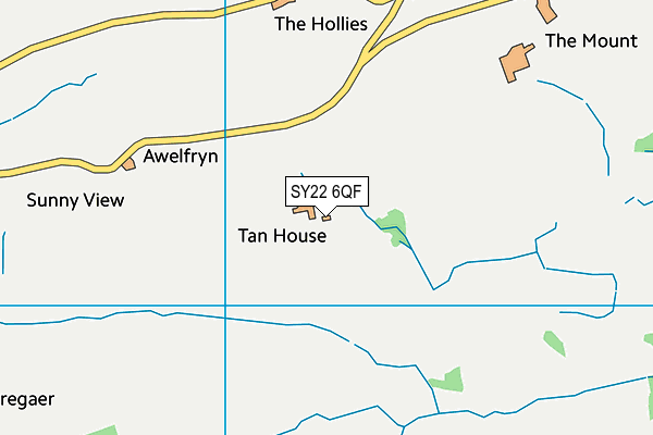 SY22 6QF map - OS VectorMap District (Ordnance Survey)