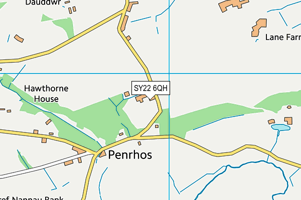 SY22 6QH map - OS VectorMap District (Ordnance Survey)