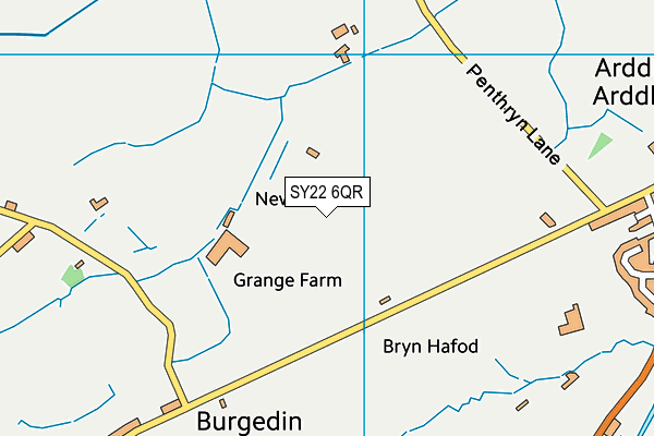 SY22 6QR map - OS VectorMap District (Ordnance Survey)