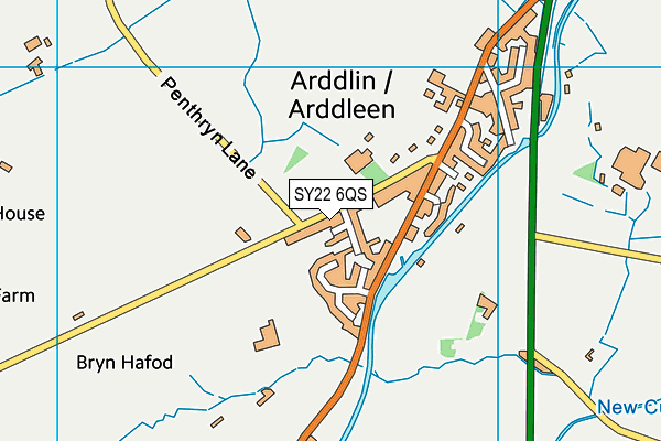 SY22 6QS map - OS VectorMap District (Ordnance Survey)