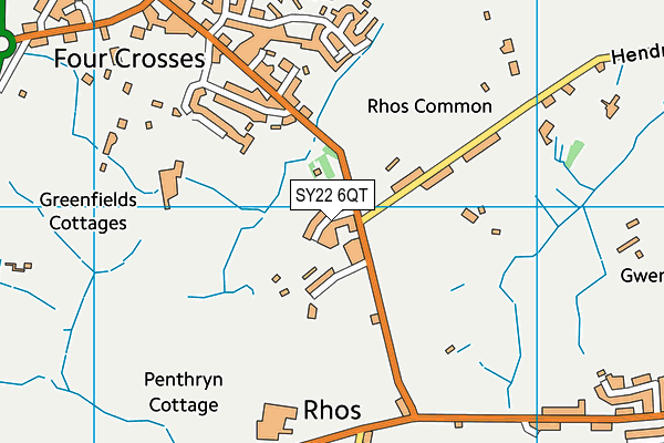 SY22 6QT map - OS VectorMap District (Ordnance Survey)