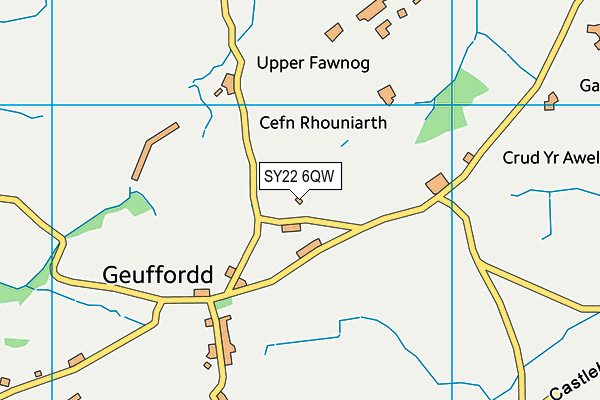 SY22 6QW map - OS VectorMap District (Ordnance Survey)