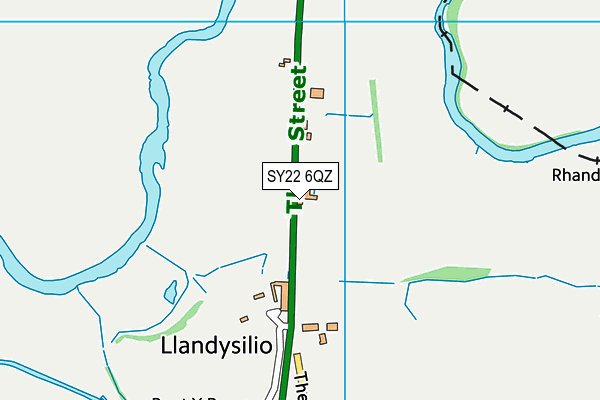 SY22 6QZ map - OS VectorMap District (Ordnance Survey)