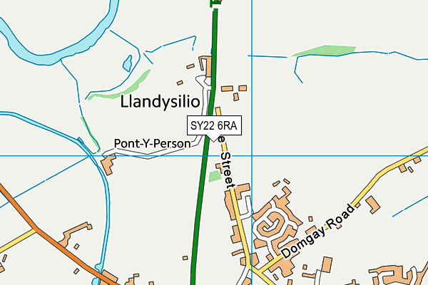 SY22 6RA map - OS VectorMap District (Ordnance Survey)