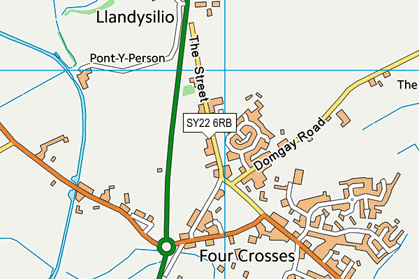 Llandysilio C.I.W. School map (SY22 6RB) - OS VectorMap District (Ordnance Survey)