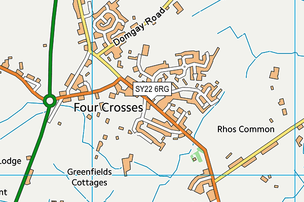 SY22 6RG map - OS VectorMap District (Ordnance Survey)