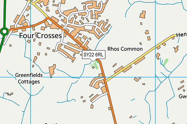 SY22 6RL map - OS VectorMap District (Ordnance Survey)