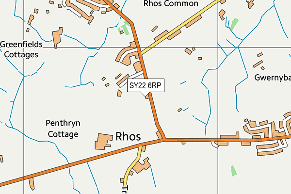 SY22 6RP map - OS VectorMap District (Ordnance Survey)