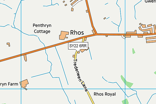 SY22 6RR map - OS VectorMap District (Ordnance Survey)