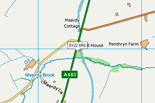 SY22 6RS map - OS VectorMap District (Ordnance Survey)