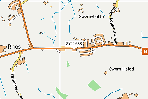 SY22 6SB map - OS VectorMap District (Ordnance Survey)