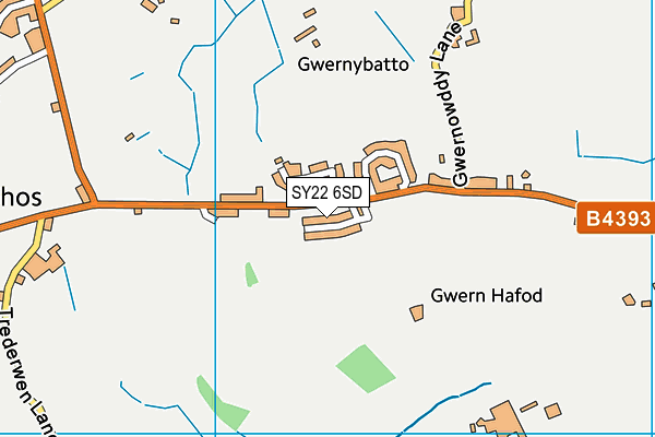 SY22 6SD map - OS VectorMap District (Ordnance Survey)