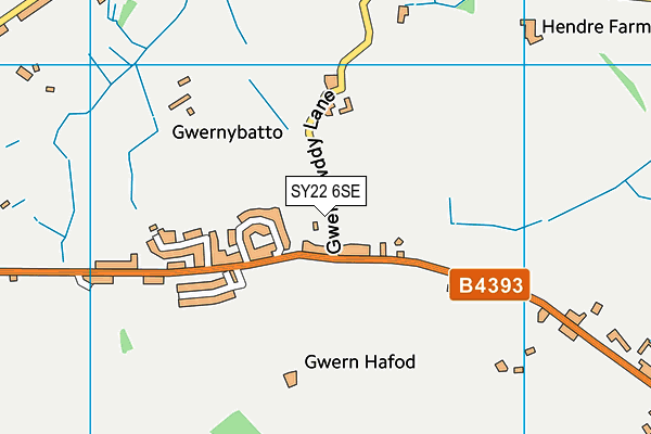 SY22 6SE map - OS VectorMap District (Ordnance Survey)