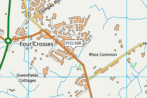 SY22 6SR map - OS VectorMap District (Ordnance Survey)