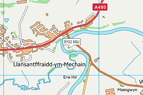 SY22 6SU map - OS VectorMap District (Ordnance Survey)