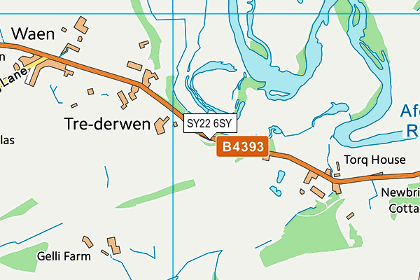 SY22 6SY map - OS VectorMap District (Ordnance Survey)