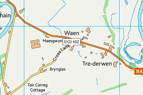 SY22 6SZ map - OS VectorMap District (Ordnance Survey)