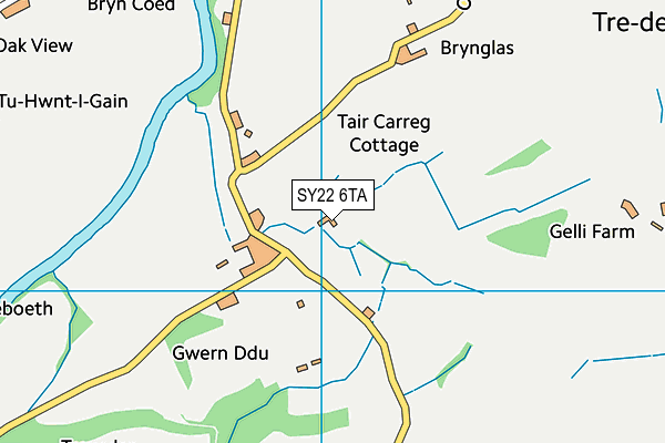 SY22 6TA map - OS VectorMap District (Ordnance Survey)