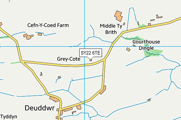 SY22 6TE map - OS VectorMap District (Ordnance Survey)