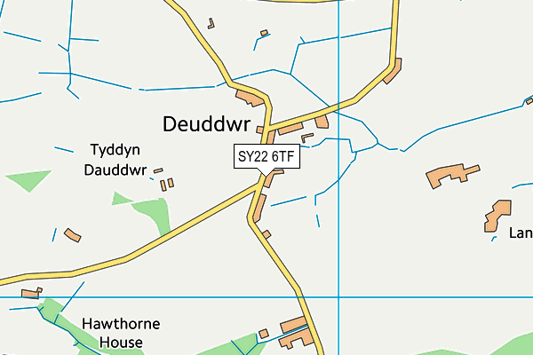 SY22 6TF map - OS VectorMap District (Ordnance Survey)