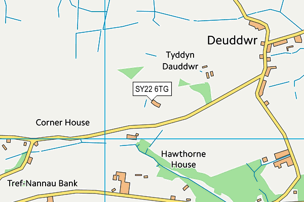 SY22 6TG map - OS VectorMap District (Ordnance Survey)