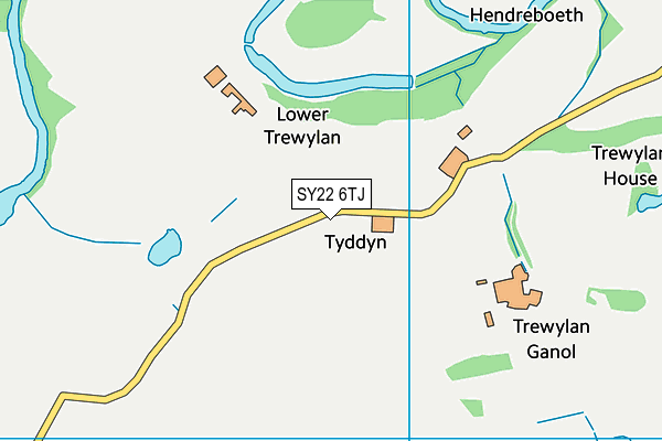 SY22 6TJ map - OS VectorMap District (Ordnance Survey)