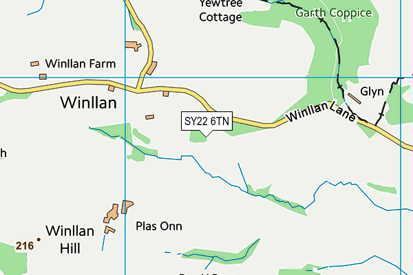 SY22 6TN map - OS VectorMap District (Ordnance Survey)