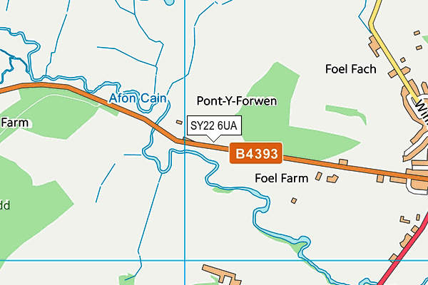 SY22 6UA map - OS VectorMap District (Ordnance Survey)