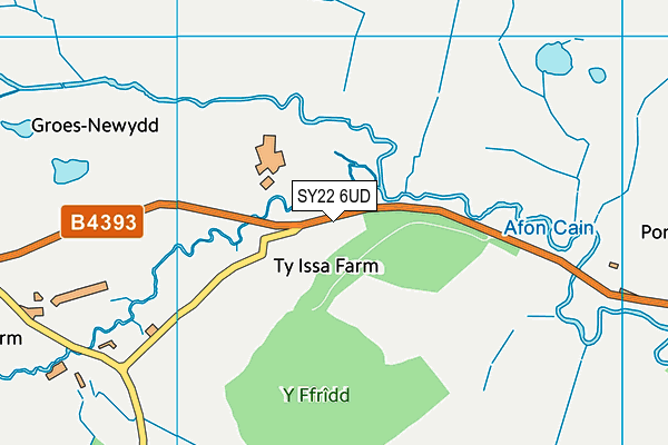 SY22 6UD map - OS VectorMap District (Ordnance Survey)