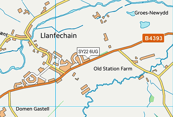 SY22 6UG map - OS VectorMap District (Ordnance Survey)