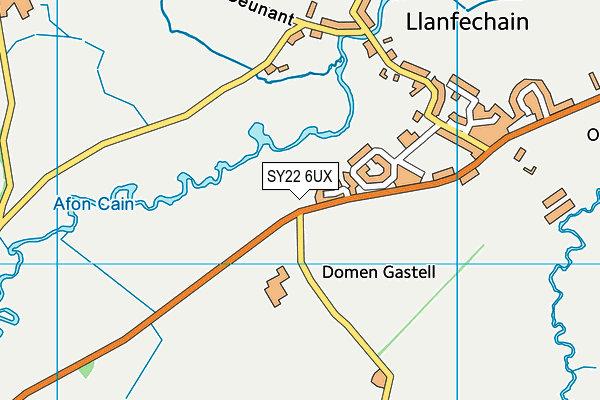 SY22 6UX map - OS VectorMap District (Ordnance Survey)