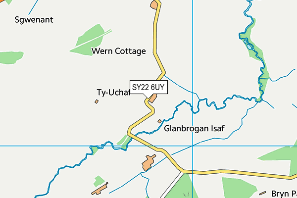 SY22 6UY map - OS VectorMap District (Ordnance Survey)