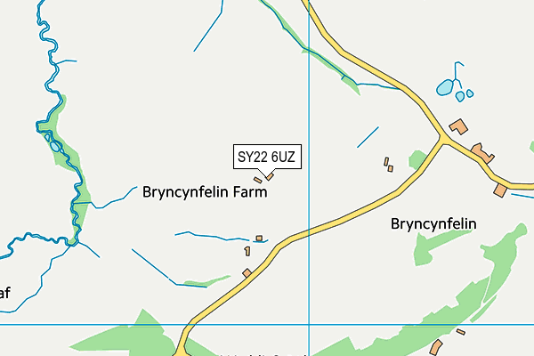 SY22 6UZ map - OS VectorMap District (Ordnance Survey)