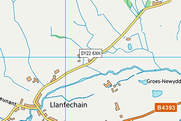 SY22 6XH map - OS VectorMap District (Ordnance Survey)