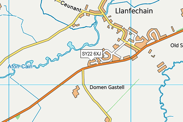 SY22 6XJ map - OS VectorMap District (Ordnance Survey)