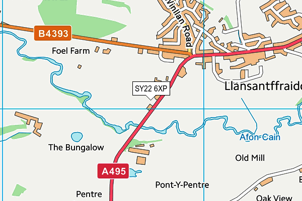 SY22 6XP map - OS VectorMap District (Ordnance Survey)