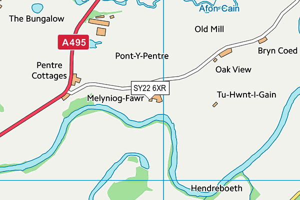 SY22 6XR map - OS VectorMap District (Ordnance Survey)