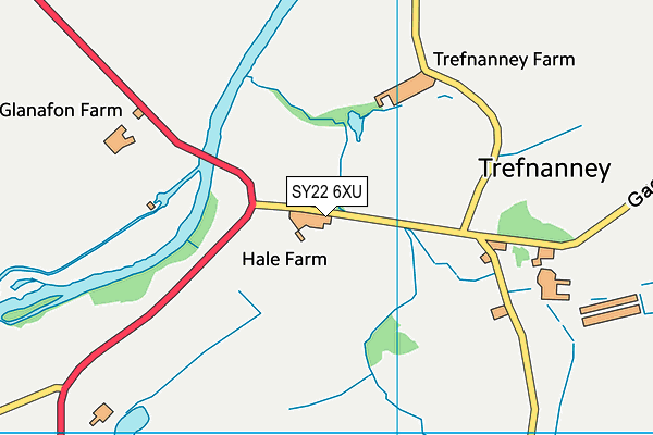 SY22 6XU map - OS VectorMap District (Ordnance Survey)