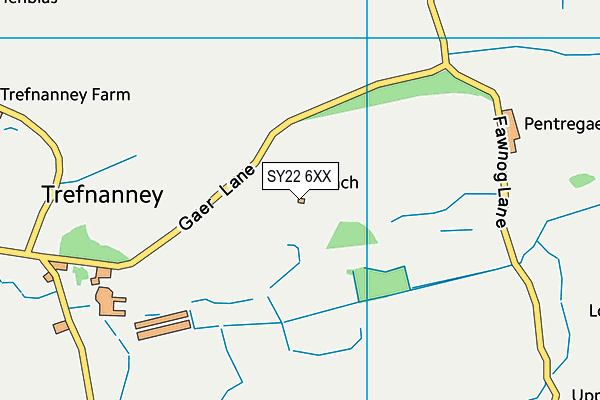 SY22 6XX map - OS VectorMap District (Ordnance Survey)
