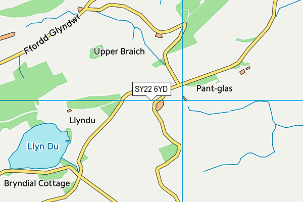 SY22 6YD map - OS VectorMap District (Ordnance Survey)